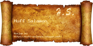 Huff Salamon névjegykártya
